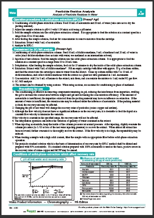 水质分析-阴离子表面活性剂的分析用前处理柱色谱柱和标准溶液