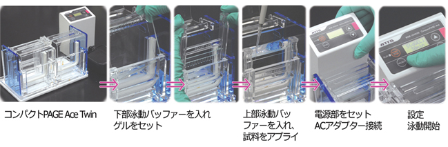 コンパクトPAGE Ace Twin | 6x6cmゲル | PAGE スラブ電気泳動槽 | アトー製品情報 | ATTO